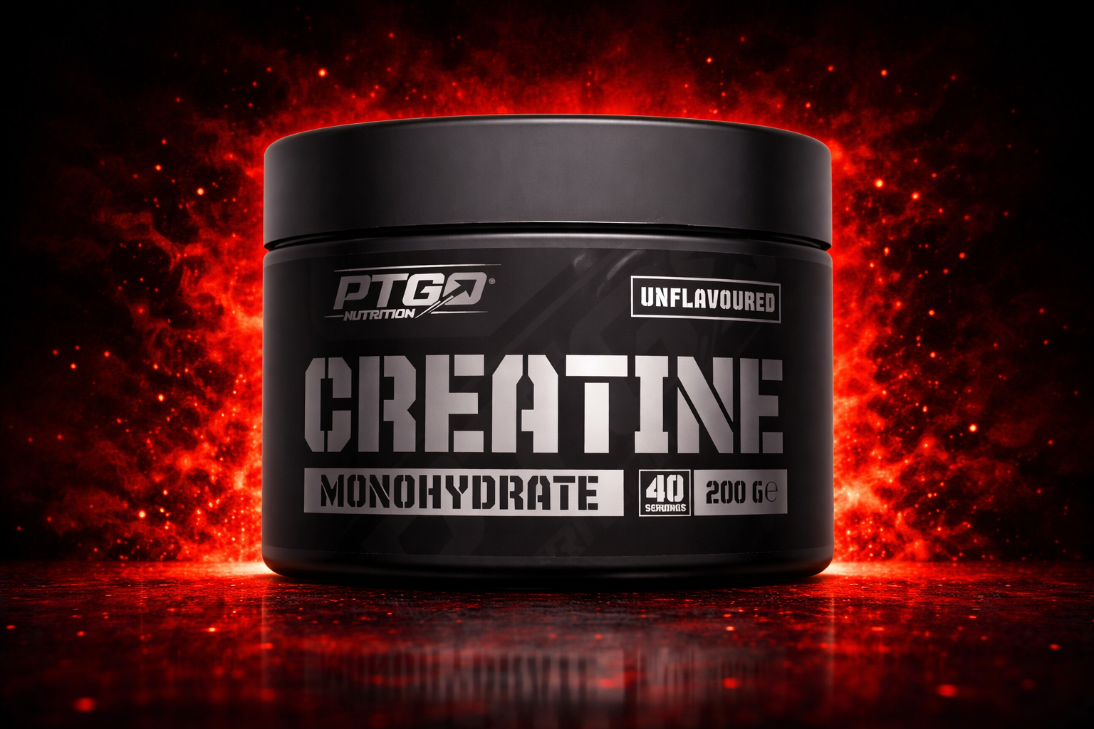 PTGO Nutrition Creatine Monohydrate 200 g 40 Servis Aromasız Kreatin Monohidrat Tozu