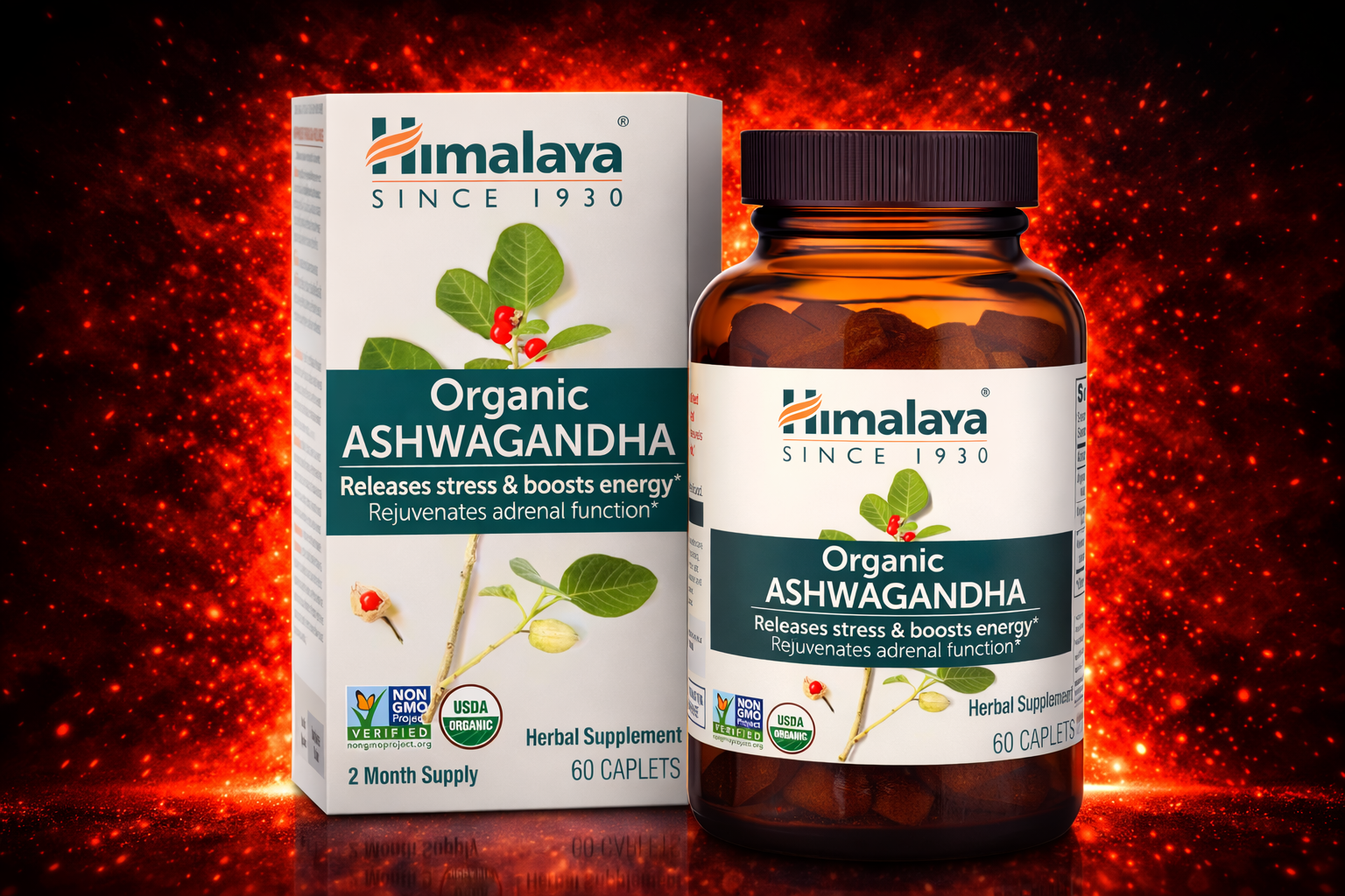 Himalaya Organic Ashwagandha 60 Caplets Organik Bitkisel Takviye Edici Gıda