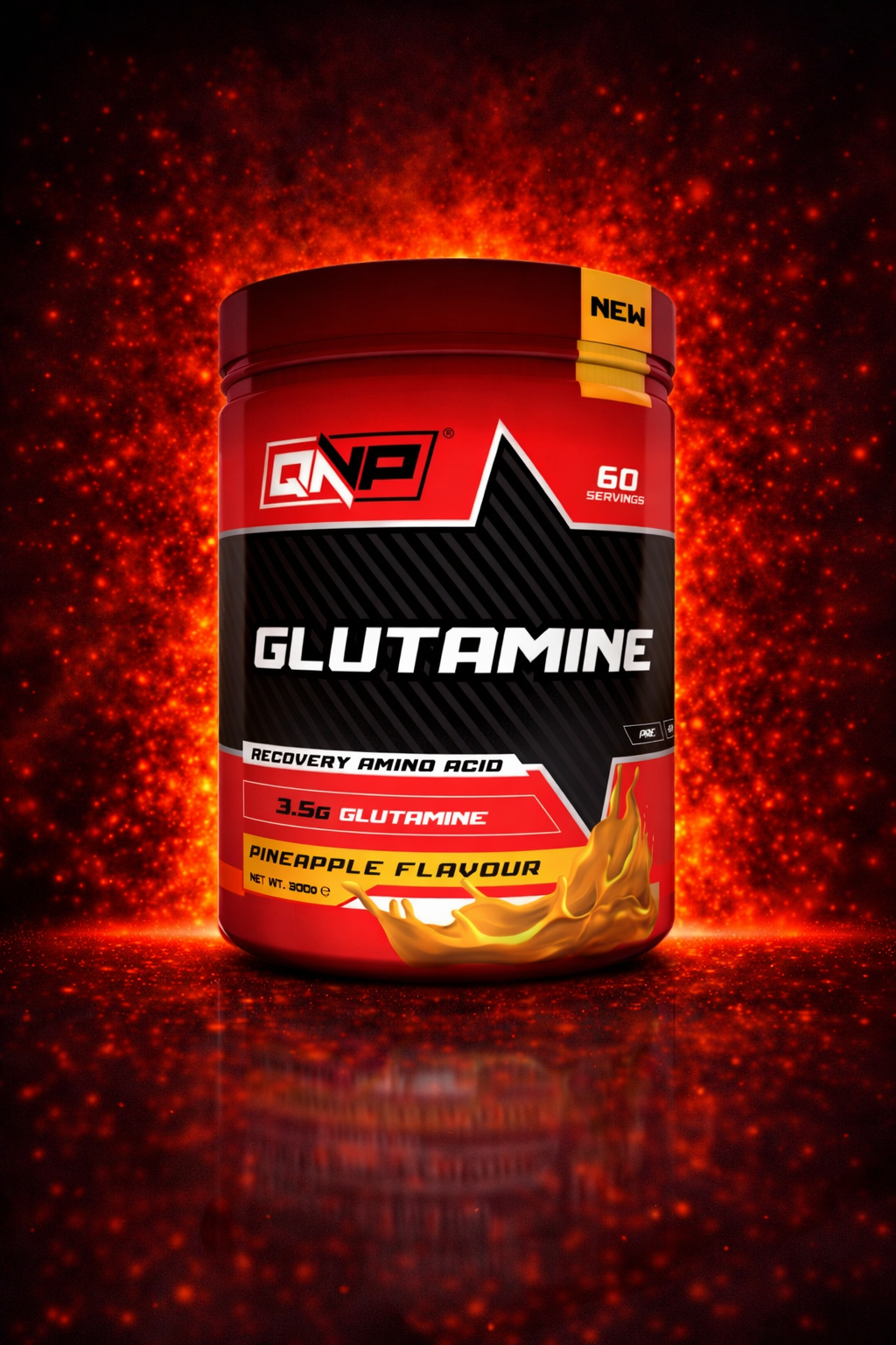 QNP Glutamine 300 g Ananas Aromalı – 60 Servis Glutamin Amino Asit Tozu